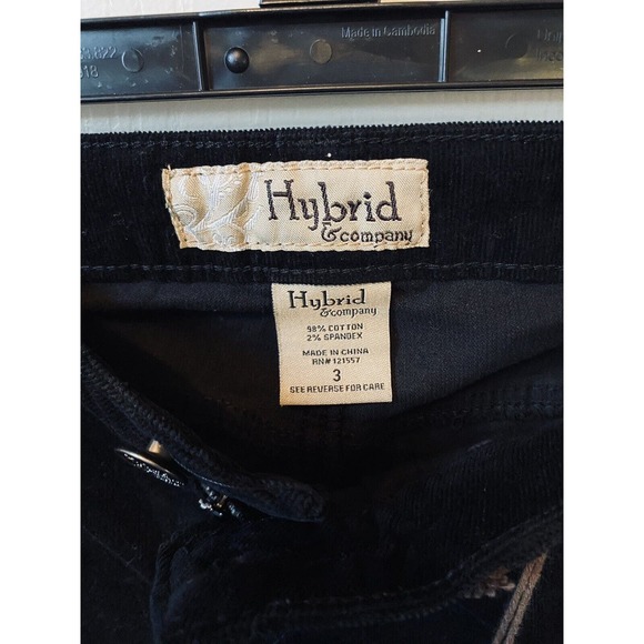 Hybrid & Company Black Corduroy Skinny Jeans‎ Size 3 NWT - Picture 3 of 3